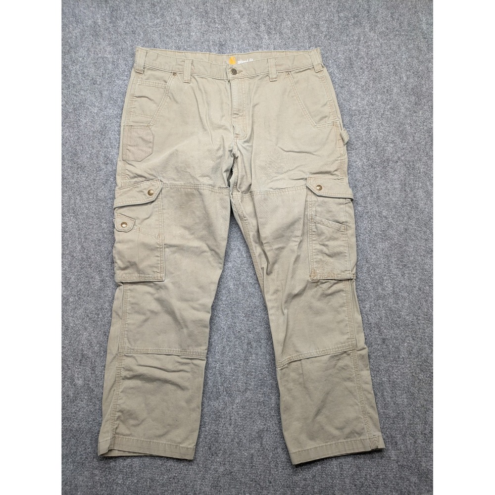 Carhartt‎ Mens Relaxed Fit Cargo Pants Khaki Utility Workwear Size 38x29 B342